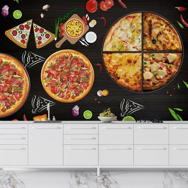 O pizza pe o masă O pizza pe o masă