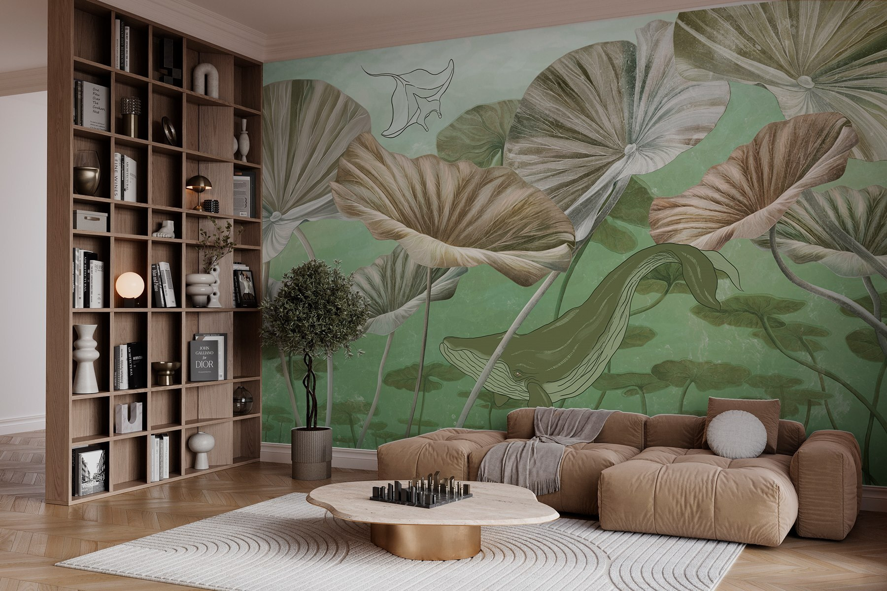 Whale swimming in water