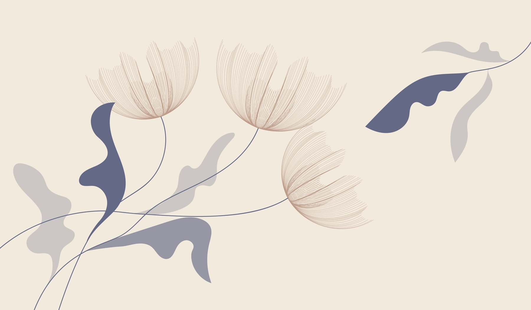 Delicate floral design in soft tones Delicate floral design in soft tones