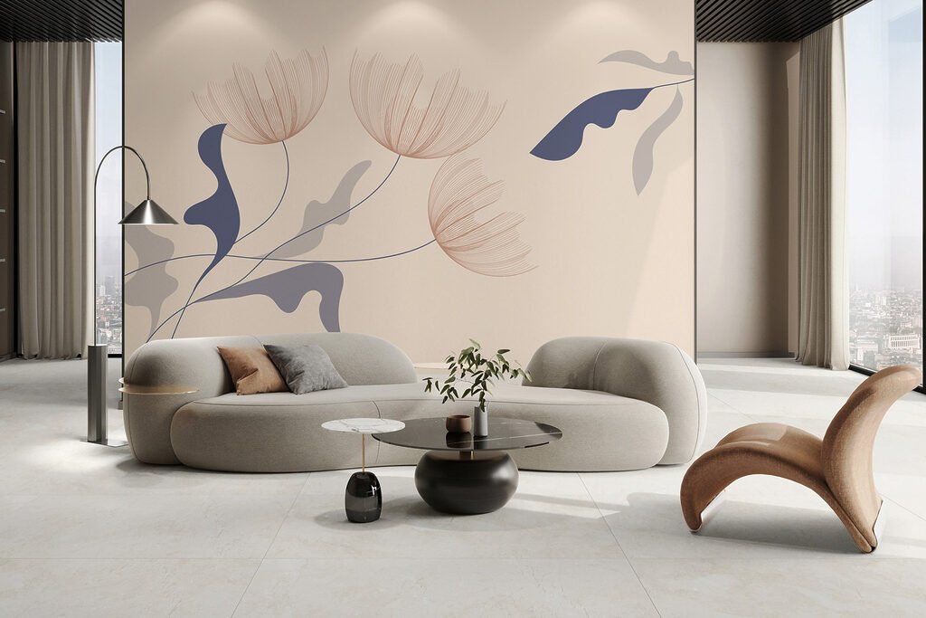 Delicate floral design in soft tones Delicate floral design in soft tones