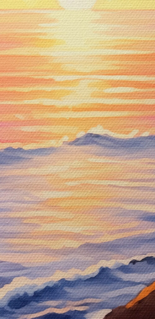 Cup of coffee on a table overlooking a body of water