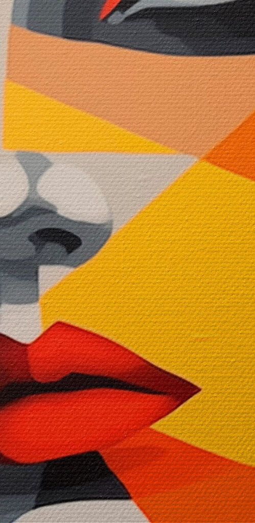 Painting of a woman's face