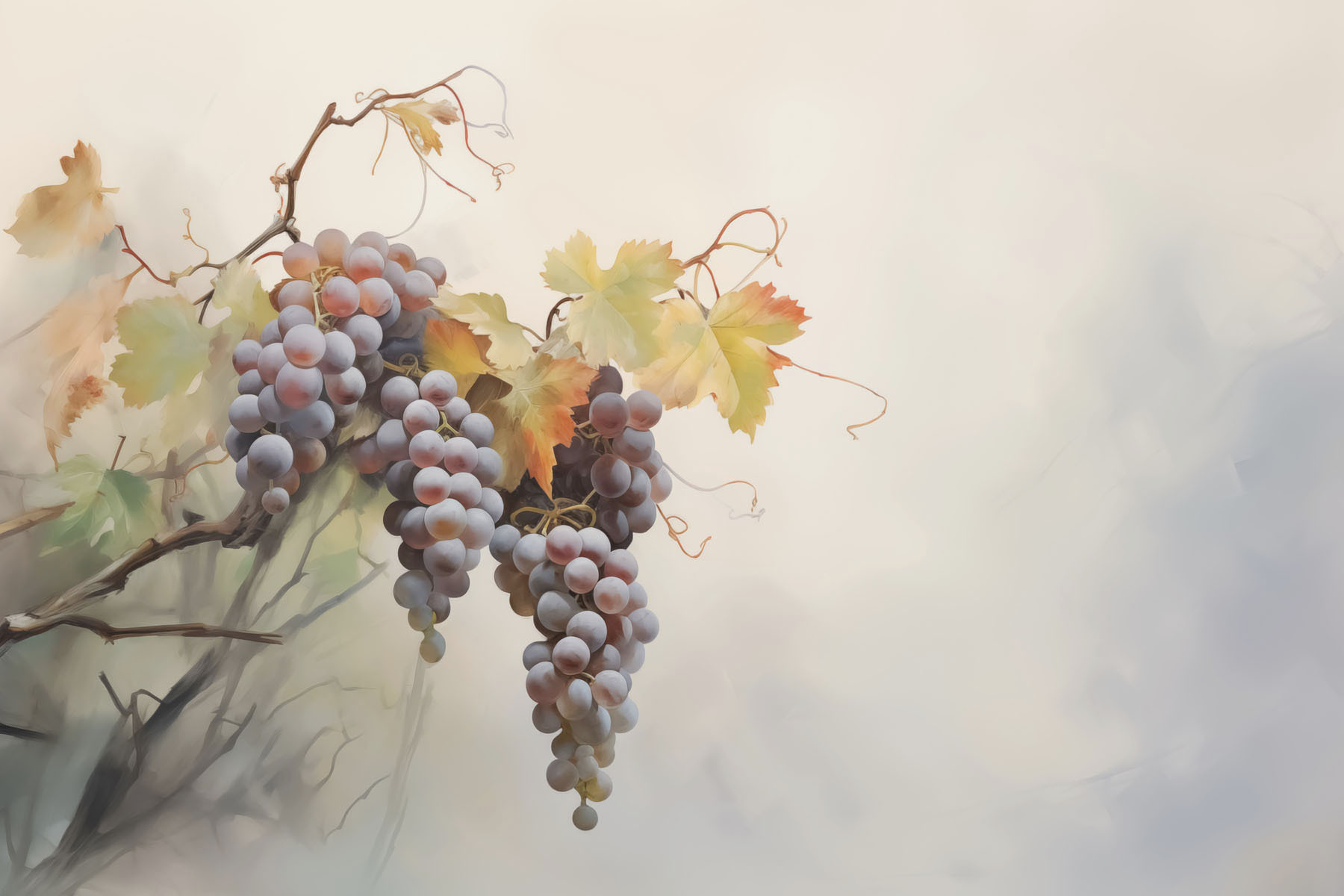 Bunch of grapes on a vine Bunch of grapes on a vine