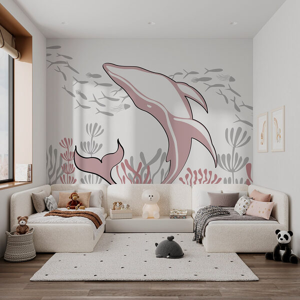Delfin înotând în ocean Delfin înotând în ocean