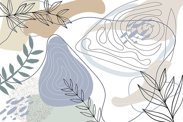 Forme abstracte și accente de frunze. Forme abstracte și accente de frunze.
