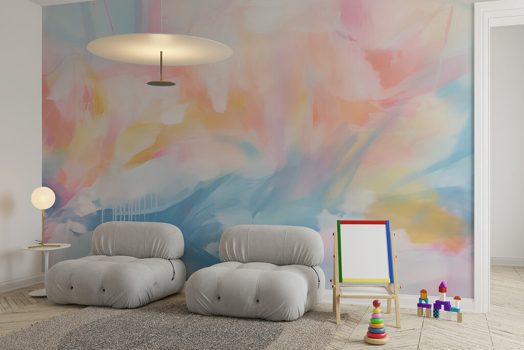 Painting of a colorful sky