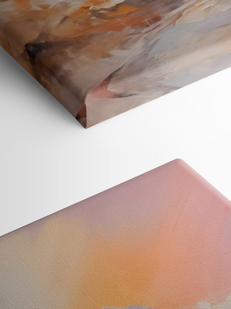 Painting of a snowy mountain range Painting of a snowy mountain range