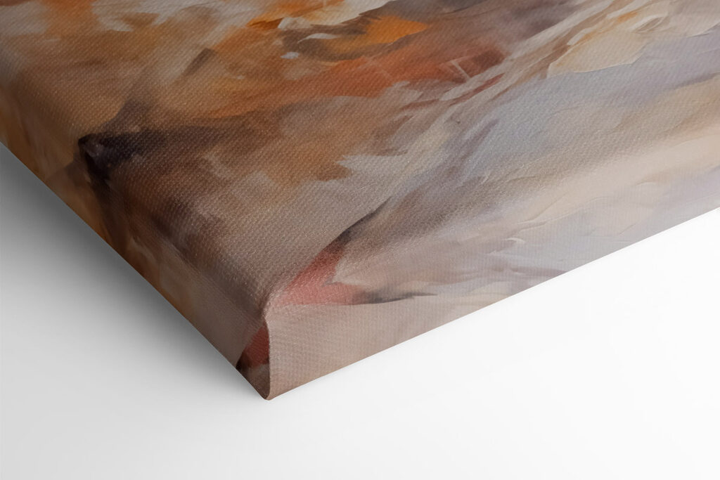 Painting of a snowy mountain range Painting of a snowy mountain range