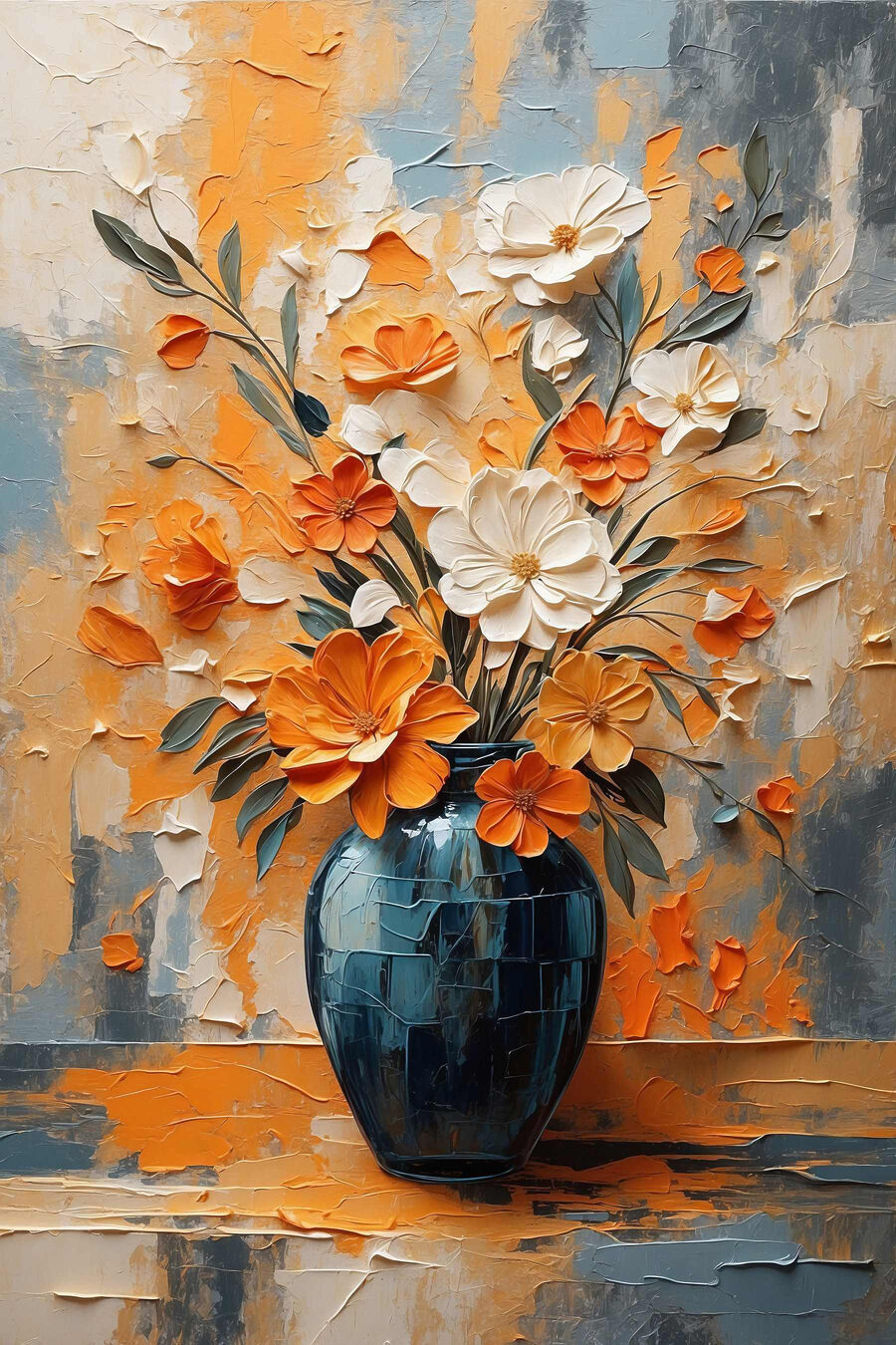 Pictura de flori într-o vază