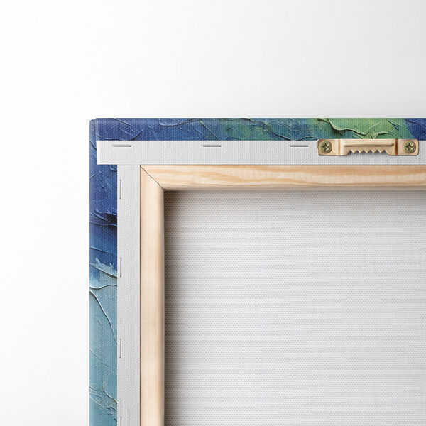 Painting of mountains and clouds