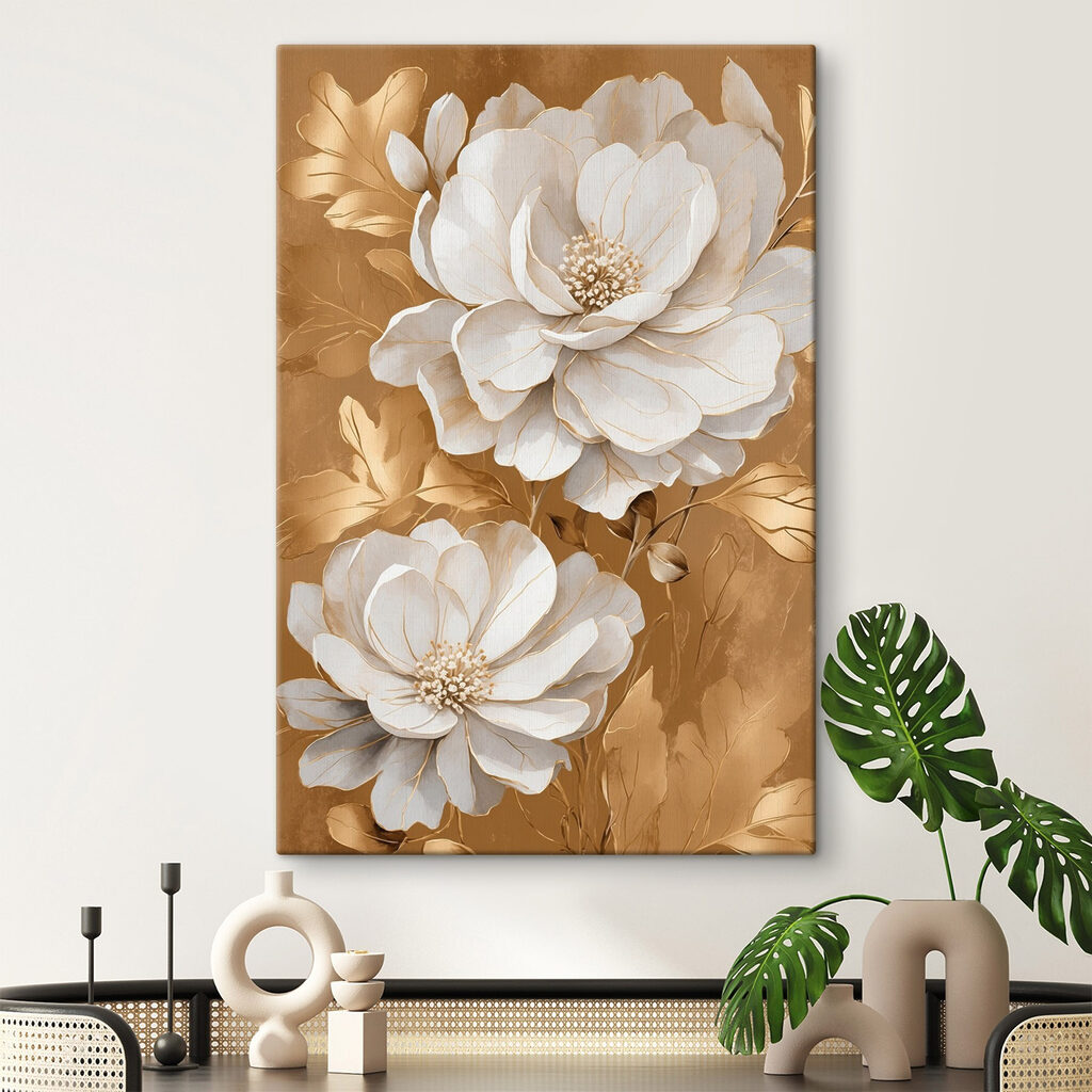 Elegant blooms on a textured backdrop