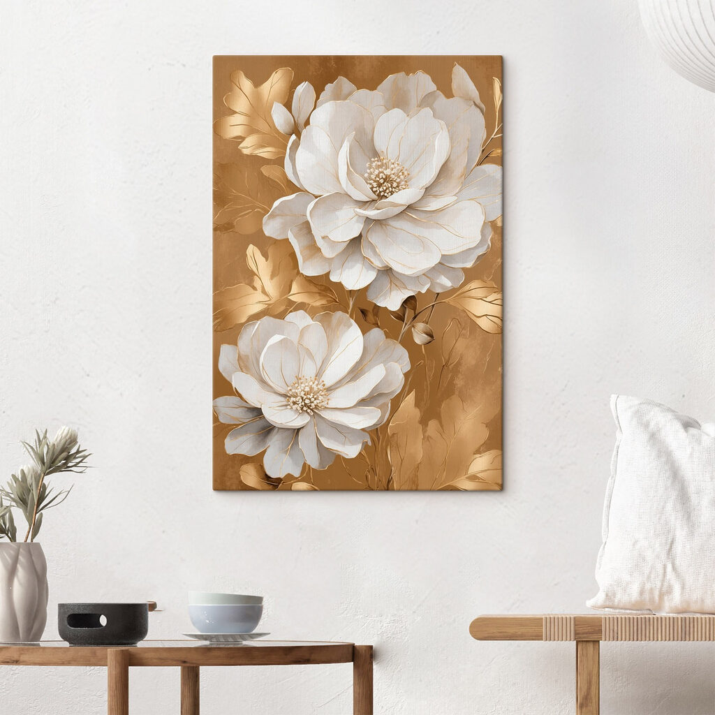 Elegant blooms on a textured backdrop