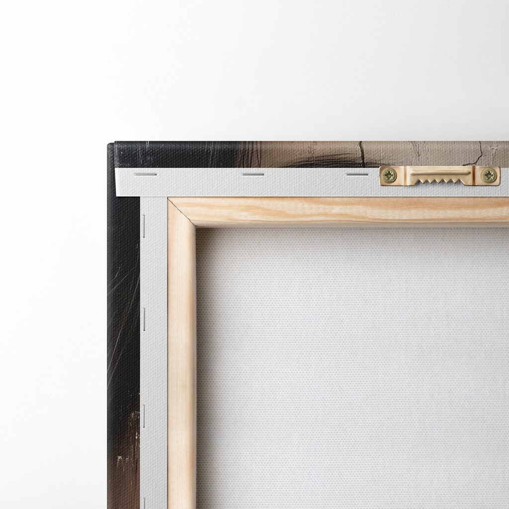 Woman's face with a cracked wall