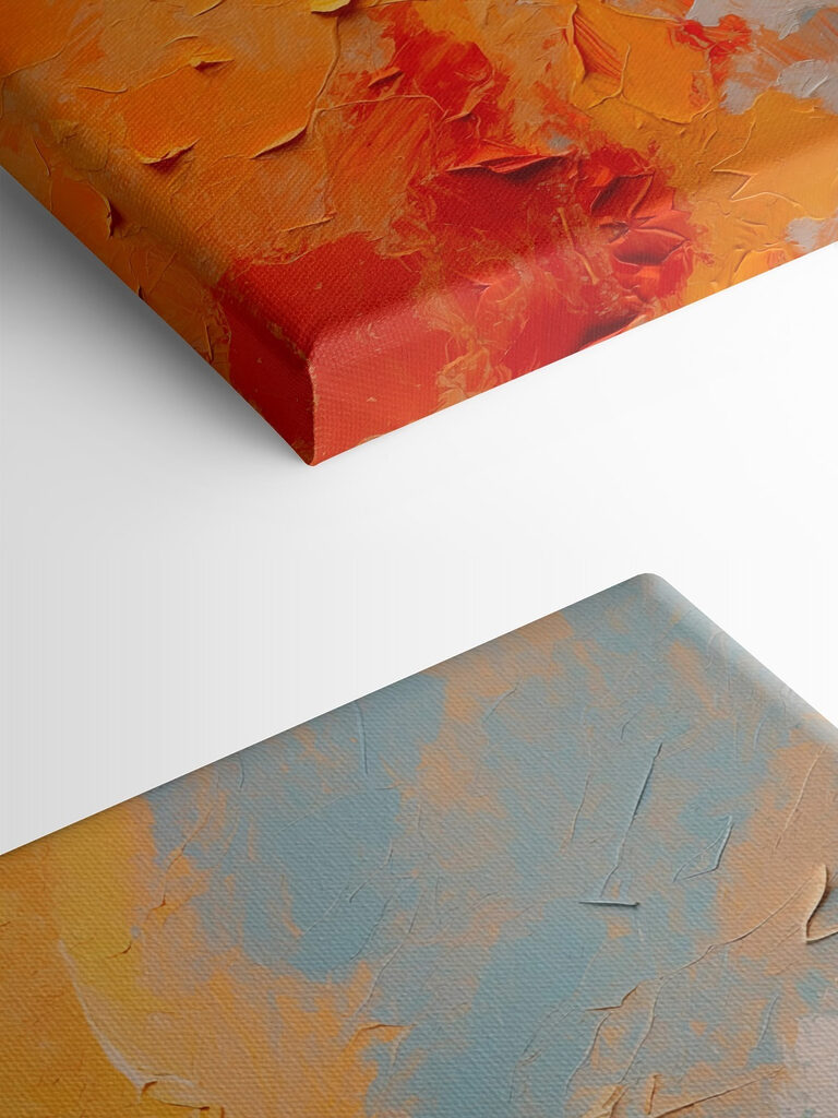 Vibrant hues in textured harmony