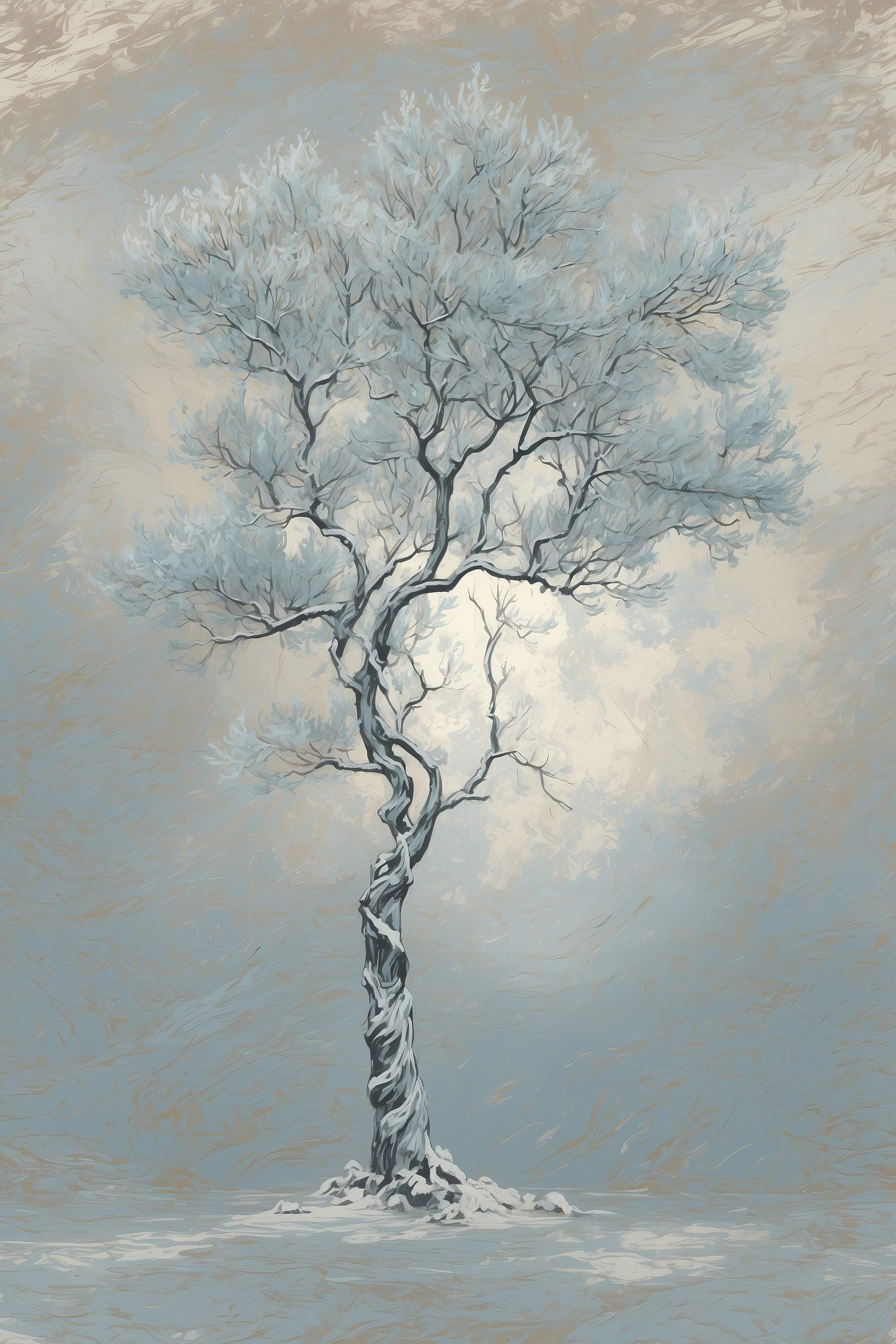 Tree with snow on it