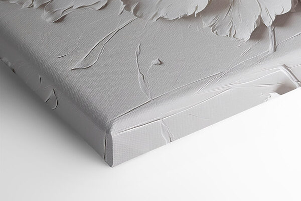 White flower with leaves