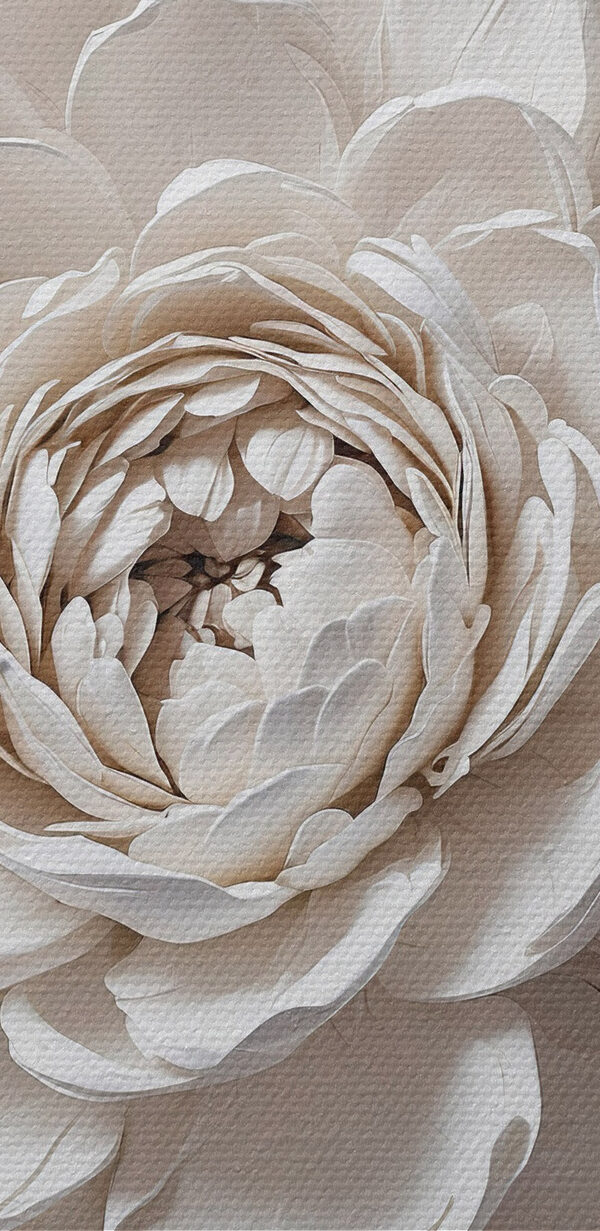 White flower with leaves