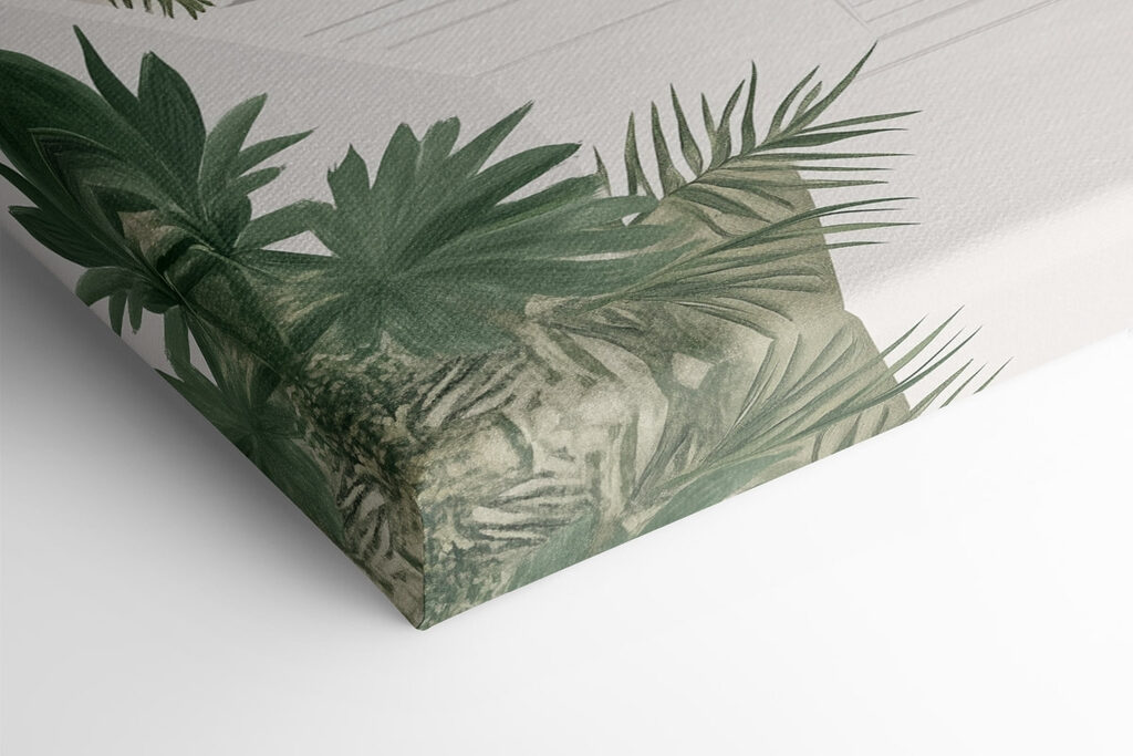 White and pink house with trees