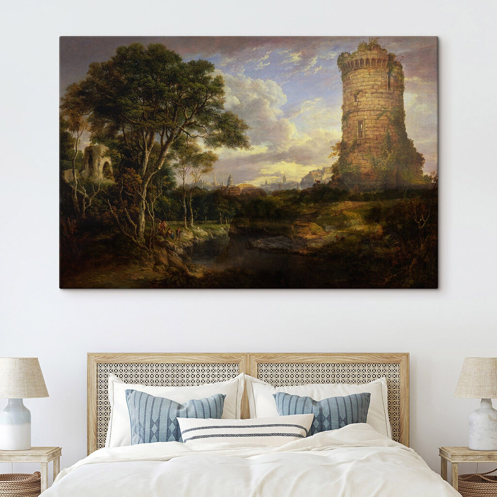 Painting of a castle tower Painting of a castle tower