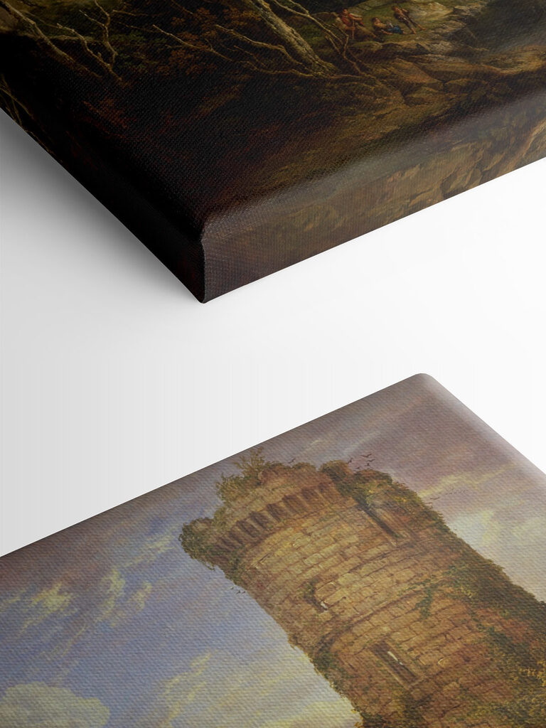 Painting of a castle tower Painting of a castle tower