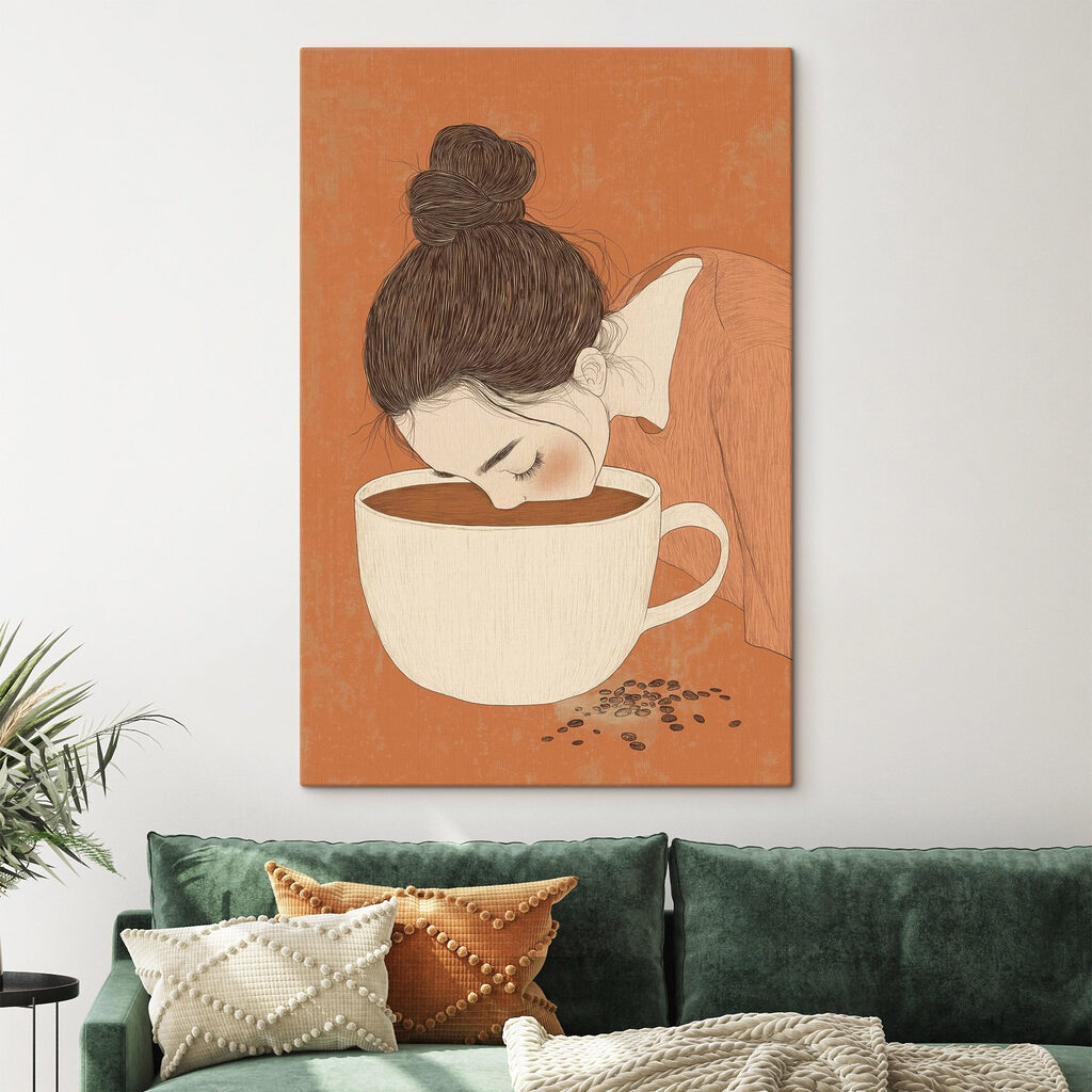 Woman drinking from a cup