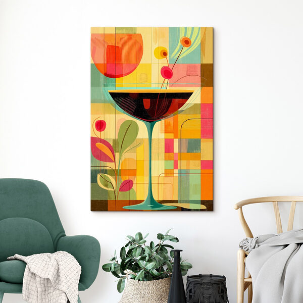 Arta colorată a unui pahar de martini Arta colorată a unui pahar de martini