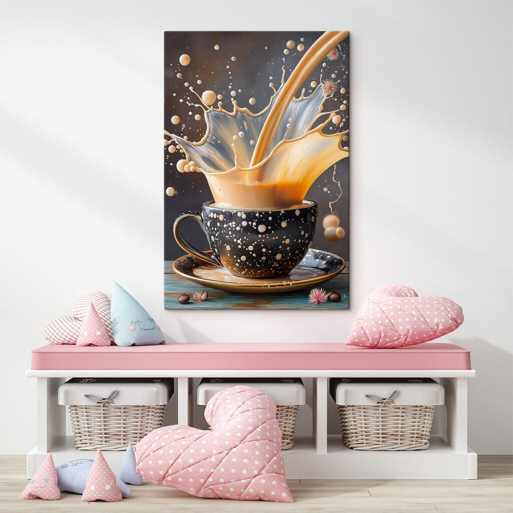 Splash of liquid in a cup