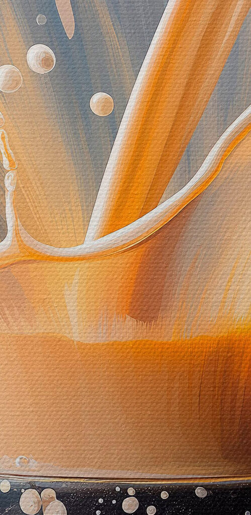 Splash of liquid in a cup