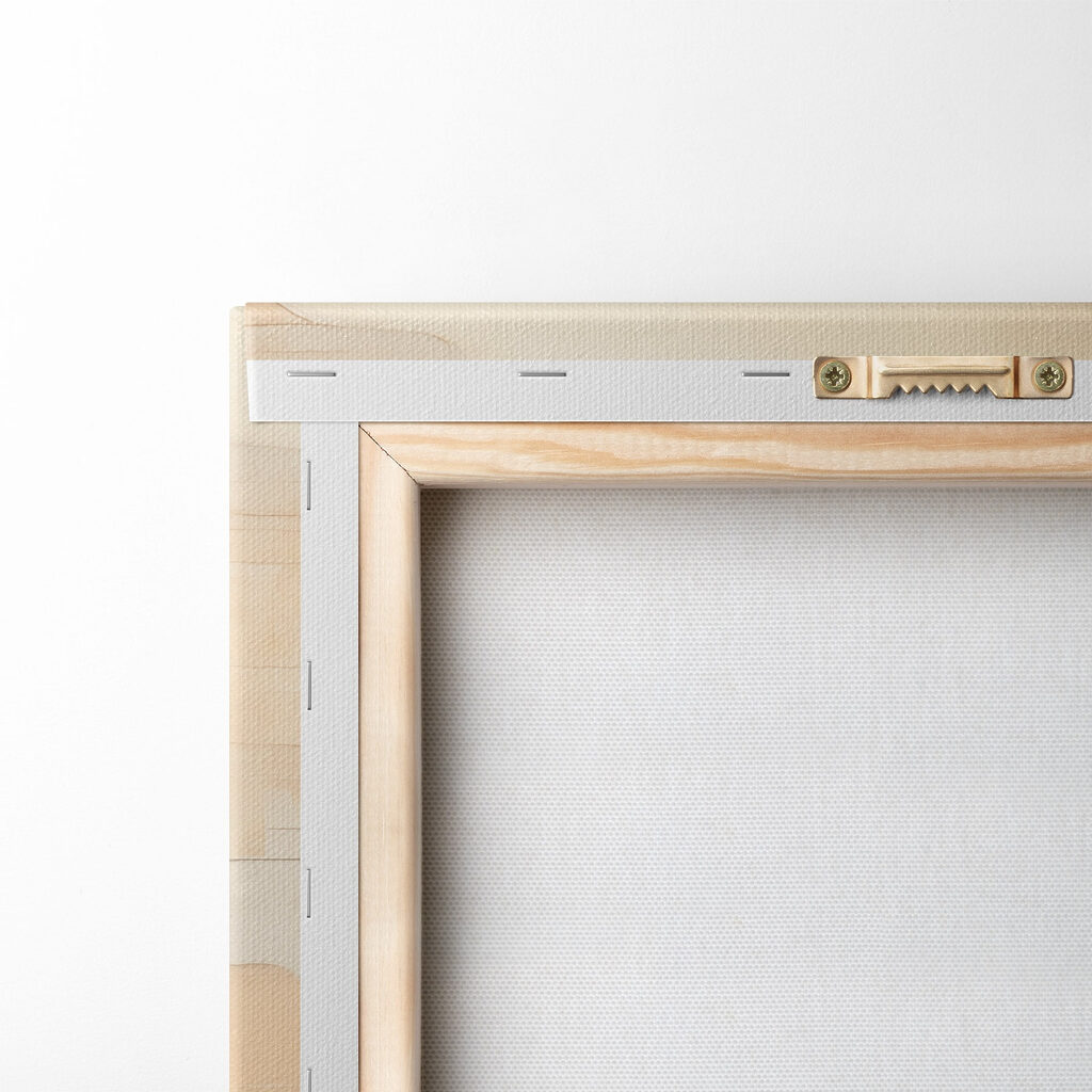 Wall with orange and white stripes