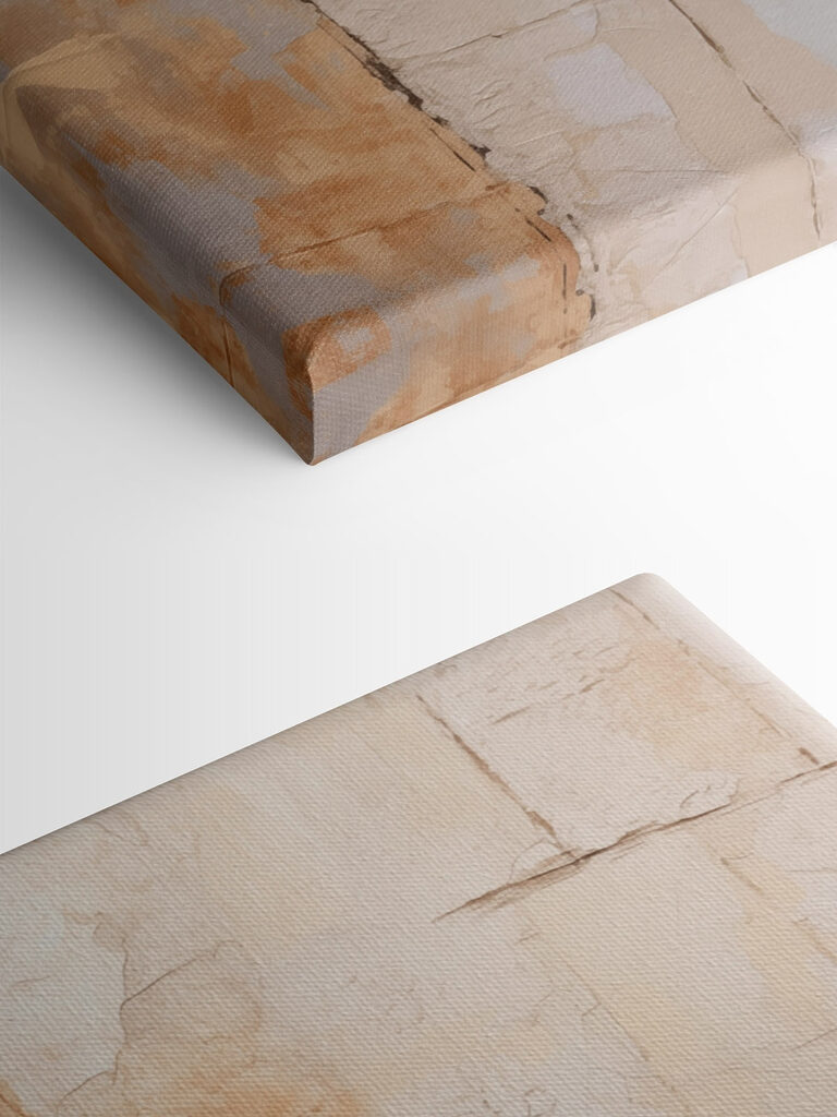 Wall with white and brown paint