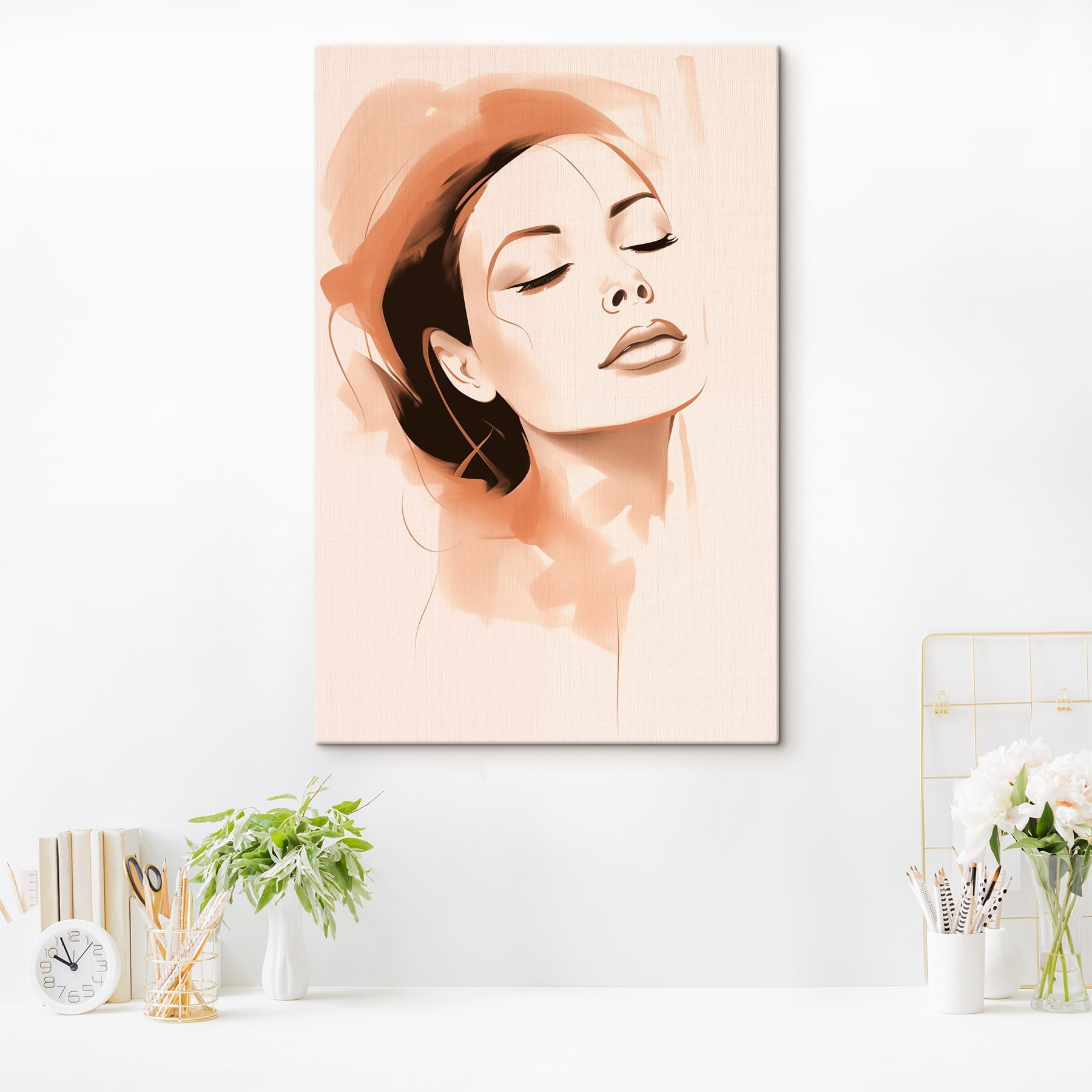 Elegant portrait with serene expression