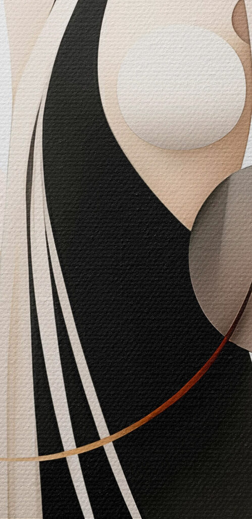 Woman in a black dress