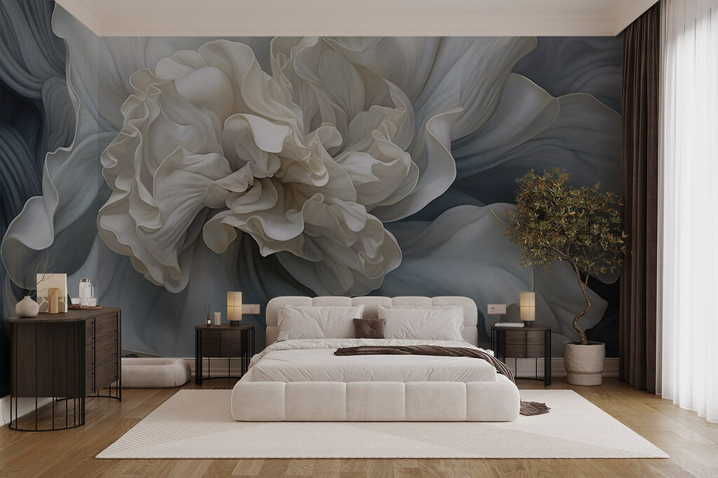 White flower with ruffles