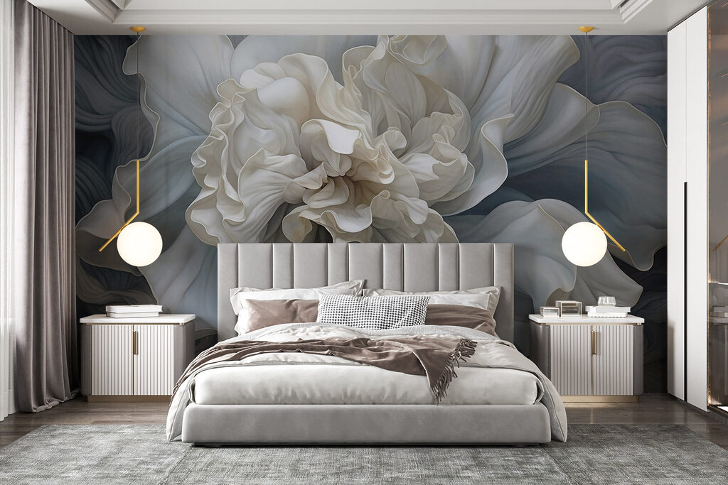 White flower with ruffles