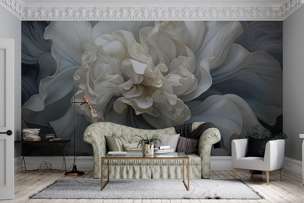 White flower with ruffles