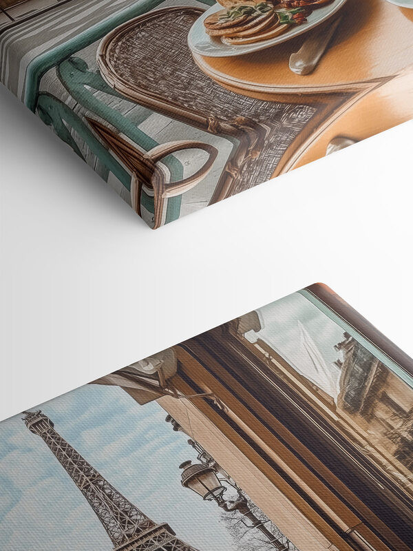 Table with a plate of food and a cup of coffee on it Table with a plate of food and a cup of coffee on it