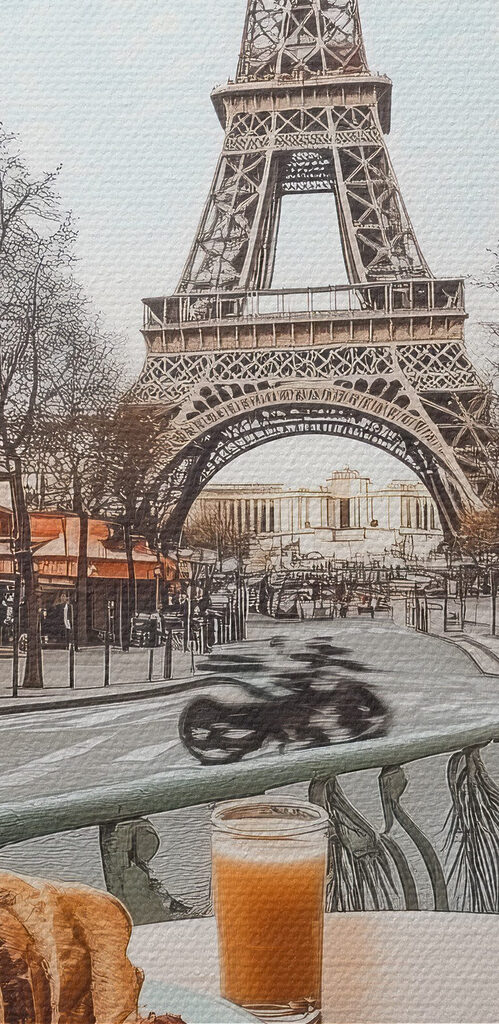 Table with a plate of food and a cup of coffee on it Table with a plate of food and a cup of coffee on it