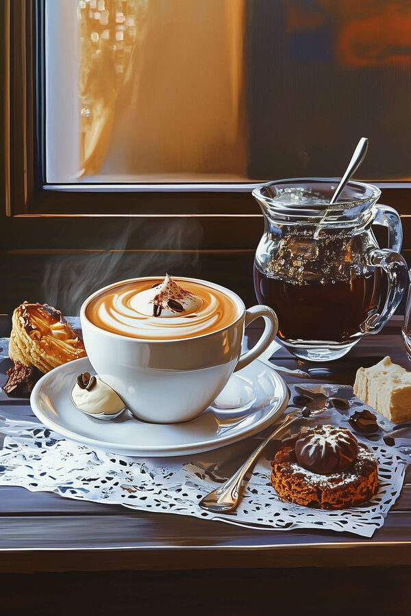O ceașcă de cafea și un ulcior de ceai O ceașcă de cafea și un ulcior de ceai