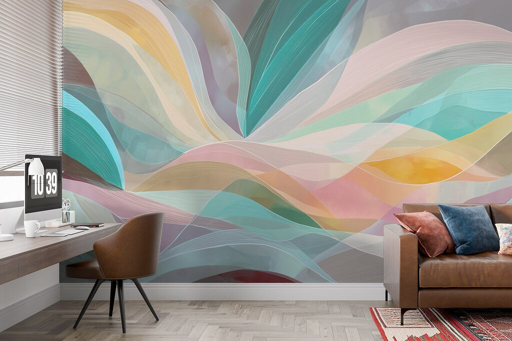 Colorful swirly lines