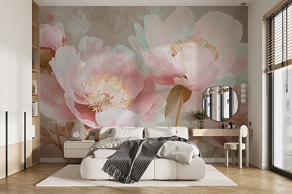 Fototapet Floare delicată în nuanțe pastelate moi