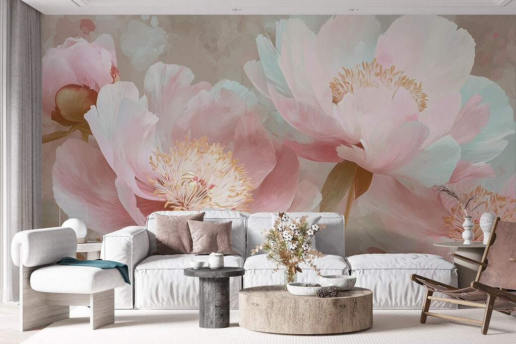 Delicate blooms in soft pastel hues Delicate blooms in soft pastel hues