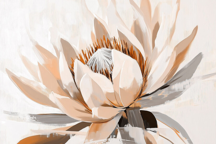 Lotus elegant în nuanțe delicate.