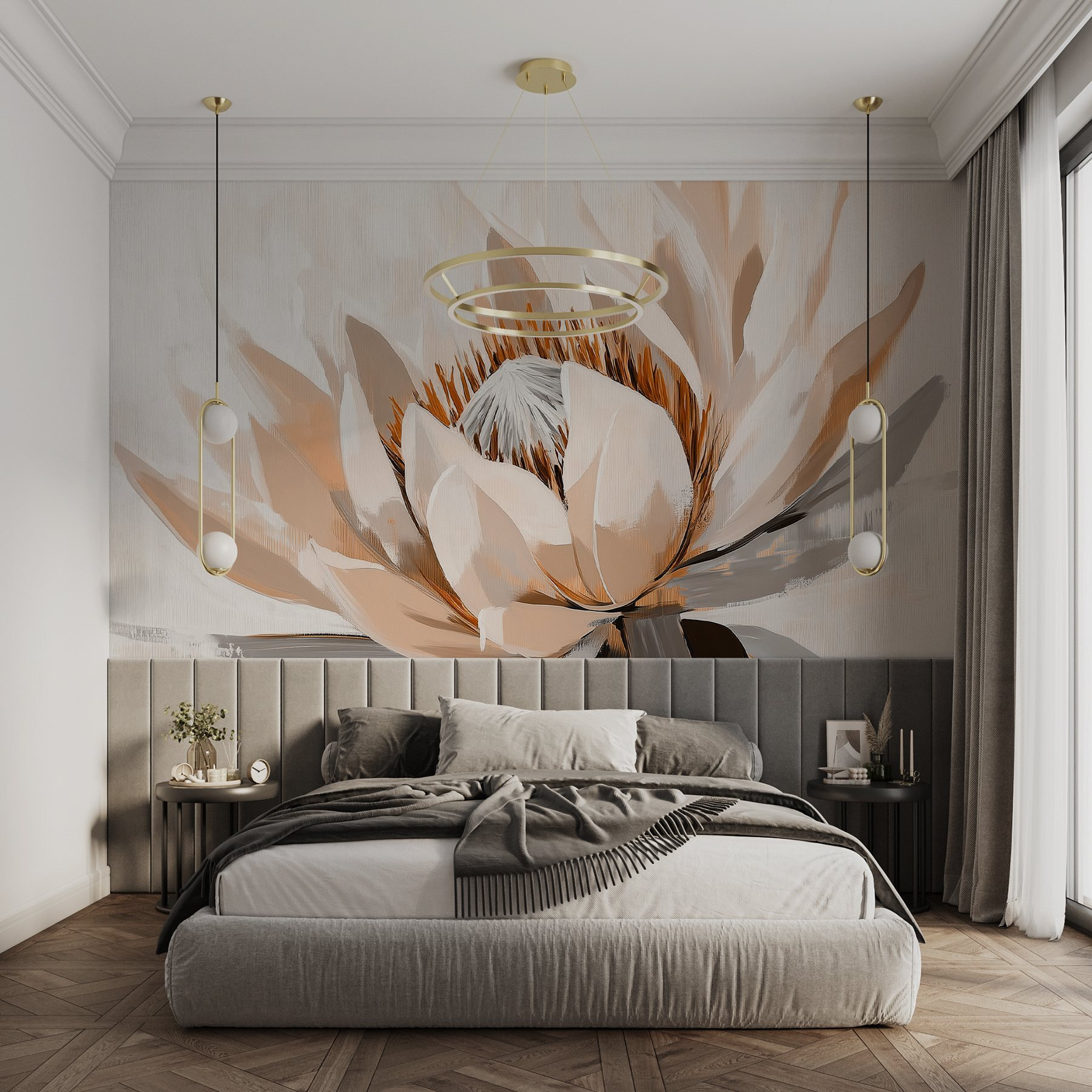 Elegant lotus in soft hues
