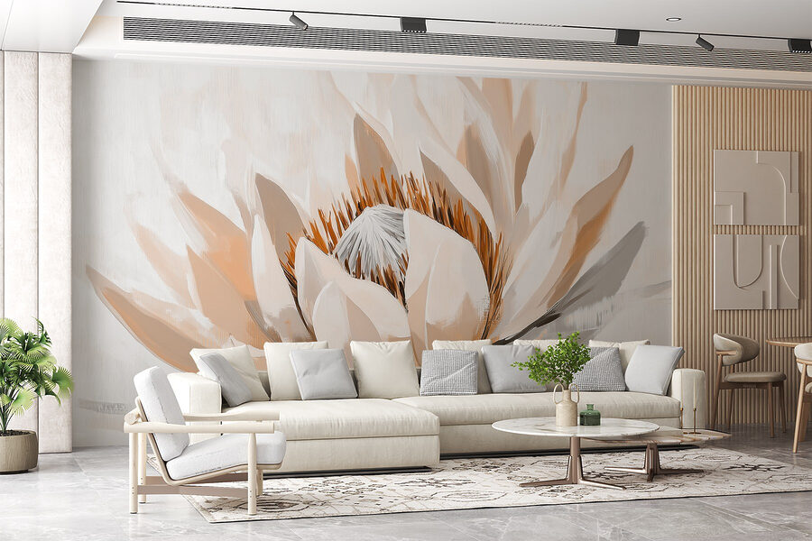 Lotus elegant în nuanțe delicate.