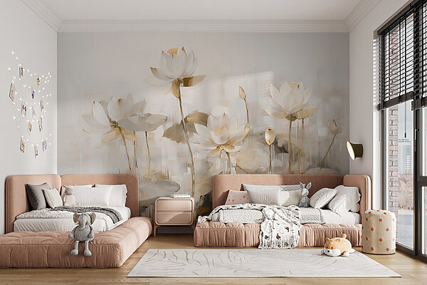 Painting of white flowers