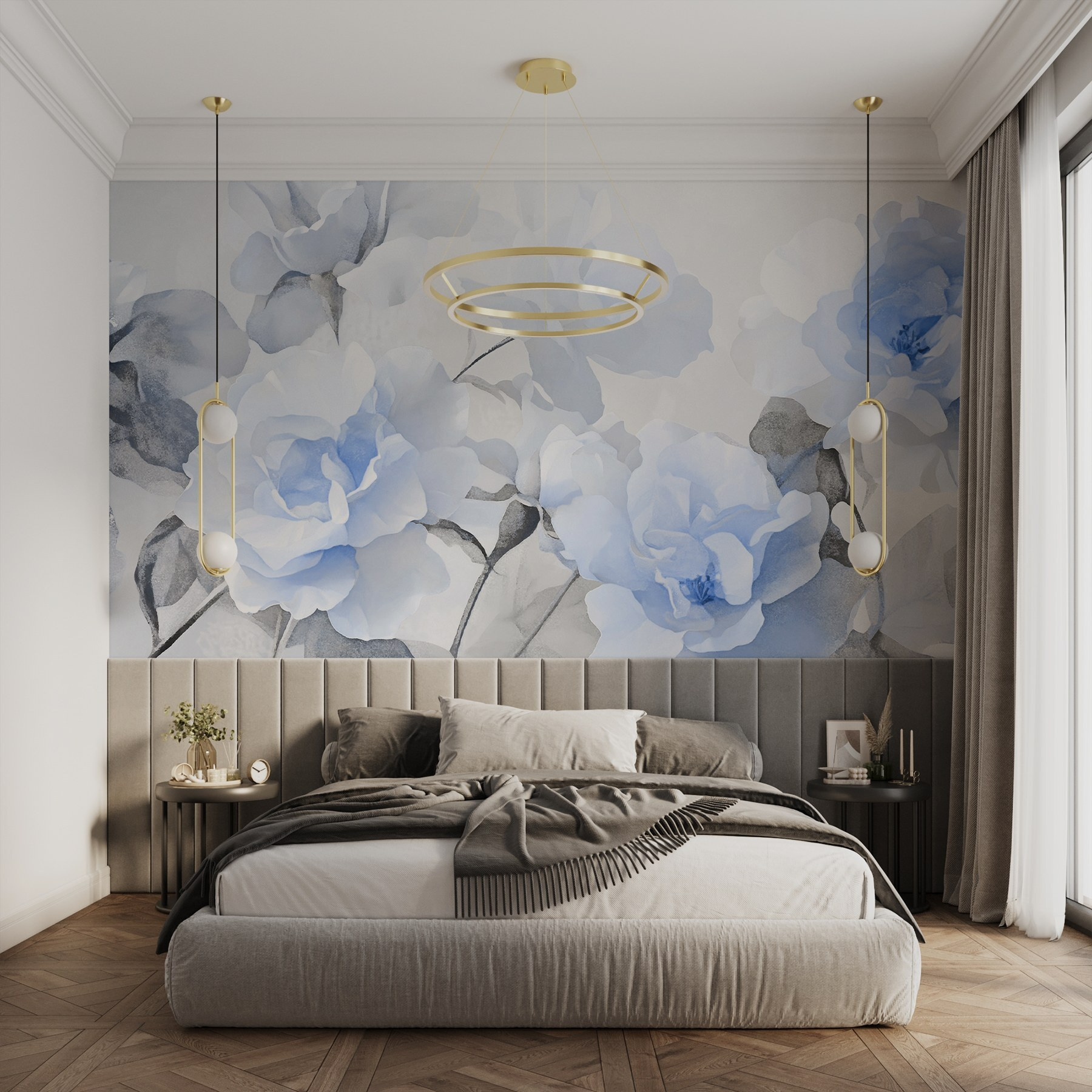 Group of blue flowers Group of blue flowers