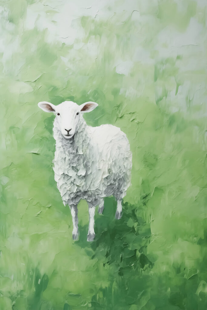Painting of a sheep