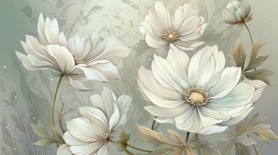 Inflorescențe delicate în nuanțe senine