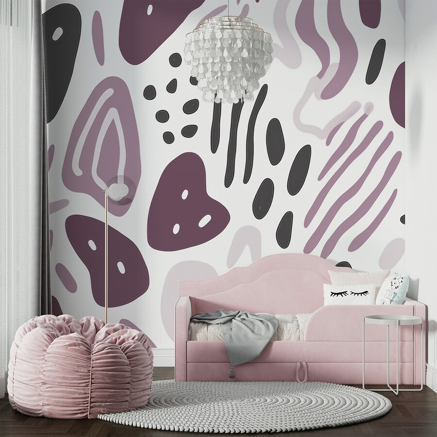 Model de forme violet și negru