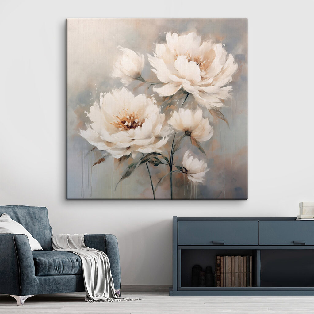 Painting of white flowers